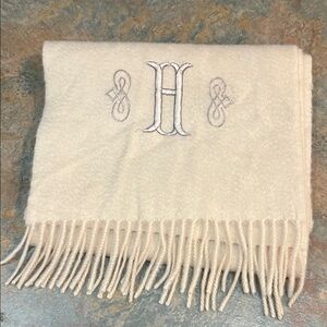 The London Trading Company 100% cashmere scarf Monogram H